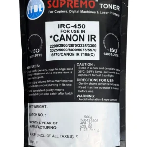 ITDL IRC450 Toner Powder (500 Gram) For Canon Image Runner IR3300 / IR2200 / IR5000 / IR6000 / IR2525 /